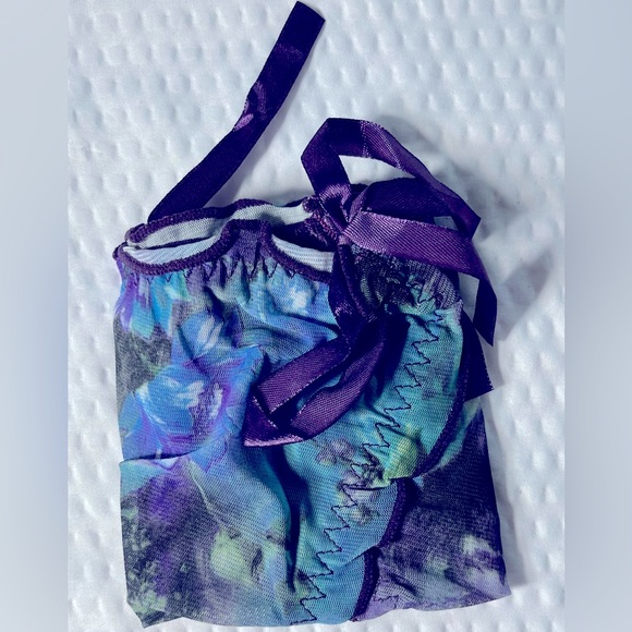 JK7652- Mesh Floral Design, With Open Side-Ties. Size: Small - Picture 2 of 4